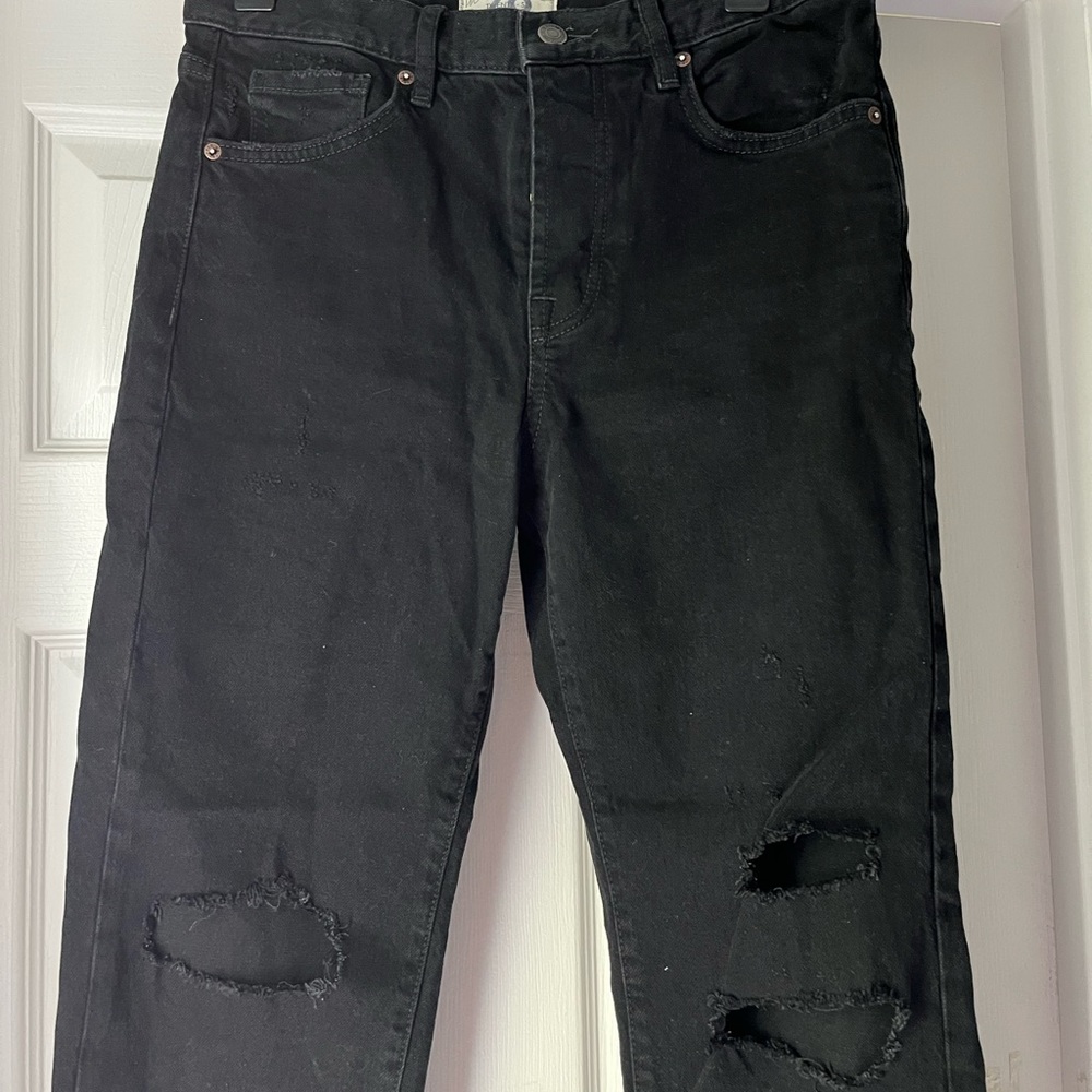 Free People Black Ripped Jeans